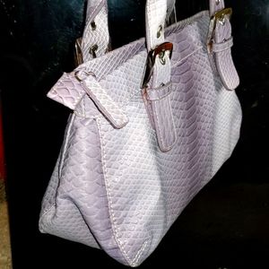 Nine West Lavender Faux Croc Embossed shoulder bag
